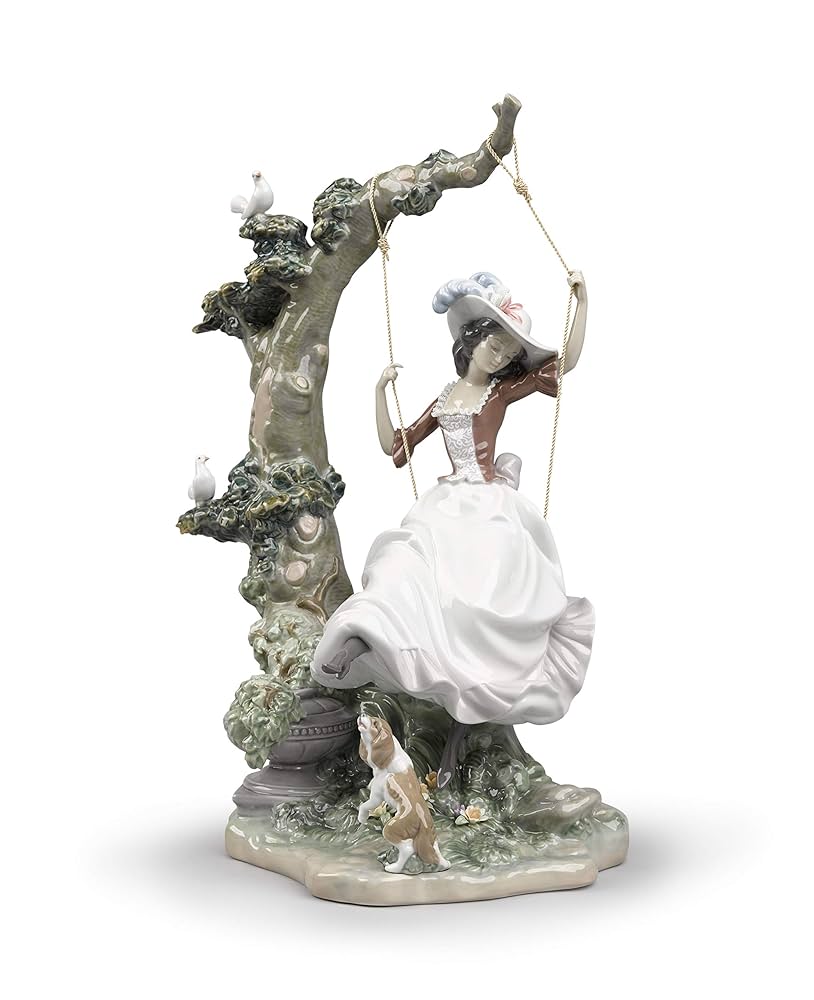 Amazon.com: LLADRÓ Swinging Woman Figurine. Porcelain Woman